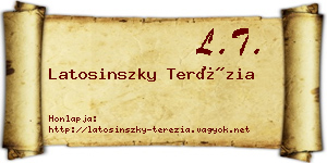 Latosinszky Terézia névjegykártya