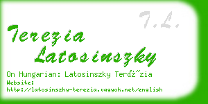 terezia latosinszky business card